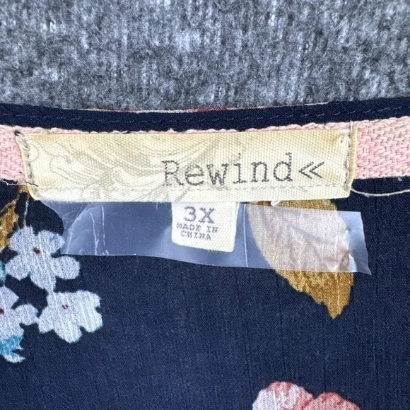 Rewind Floral Kimono Cardigan 3XL Sage Lace Trim Boho Lightweight Sheer Layer - Picture 6 of 8